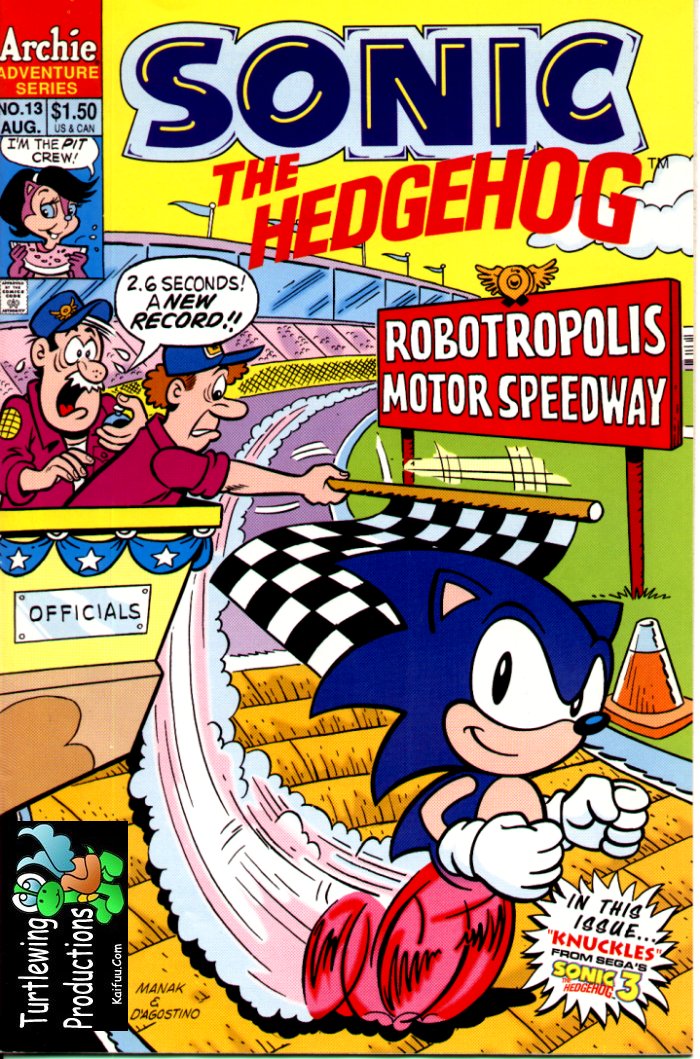 Sonic - Archie Adventure Series August 1994 Cover Page
